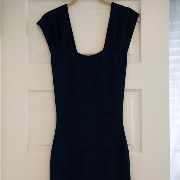 Navy bodycon midi dress - Picture 2 of 4